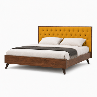 Tash - Bed Yellow plain white background view