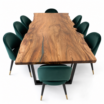 Teal - Wooden Top Dining Table, table-only or source-conservative construction studio view