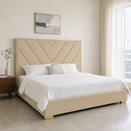 Tess - Bed Beige lifestyle view