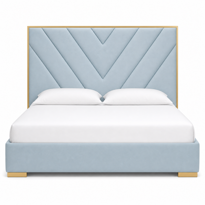 Tess - Bed Blue plain white background view