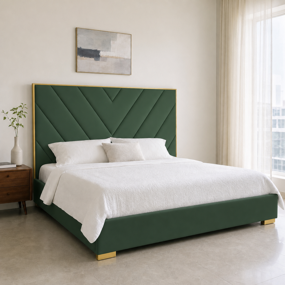 Tess - Bed Green lifestyle view