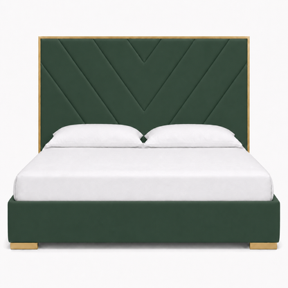 Tess - Bed Green plain white background view