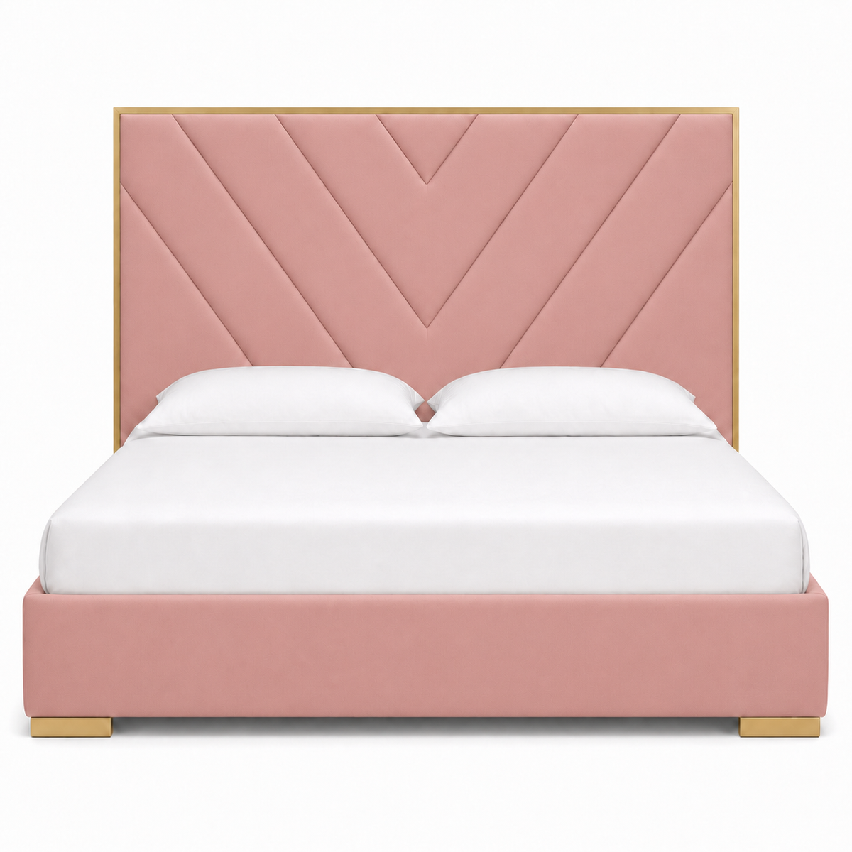 Tess - Bed Pink plain white background view