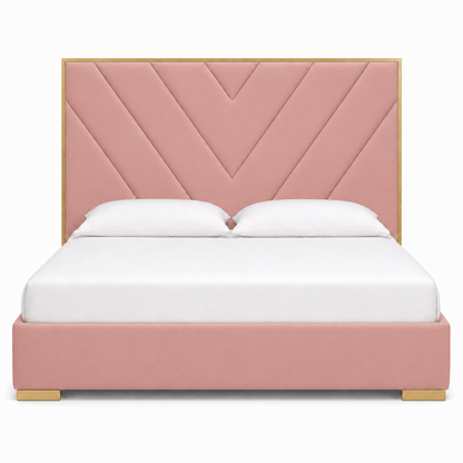 Tess - Bed Pink plain white background view