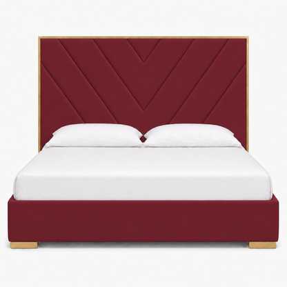Tess - Bed Red plain white background view