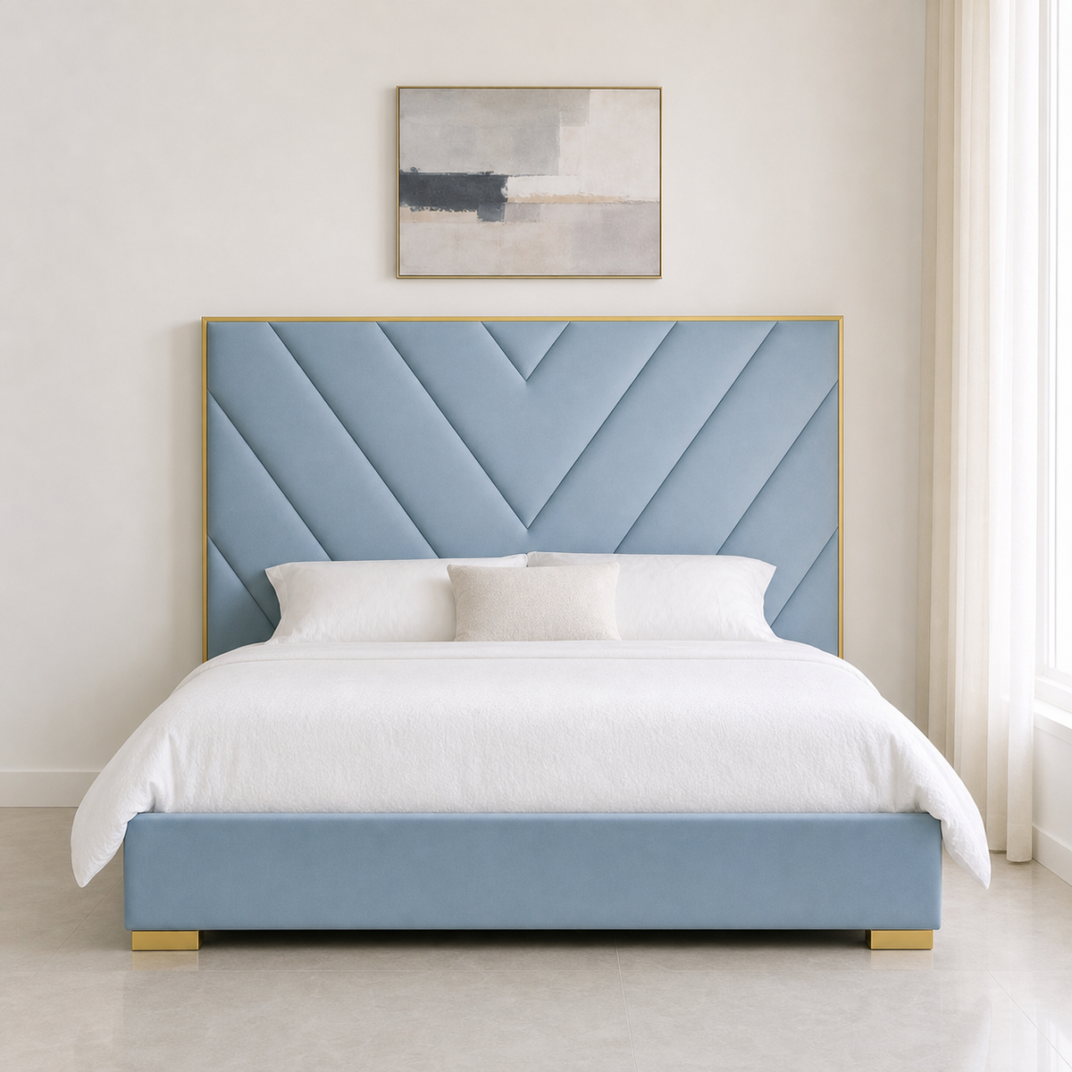 Tess - Bed, complete straight-on bed view