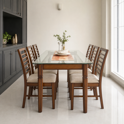 Theo - Wooden Top Dining Table, clearly different end-on dining-room view