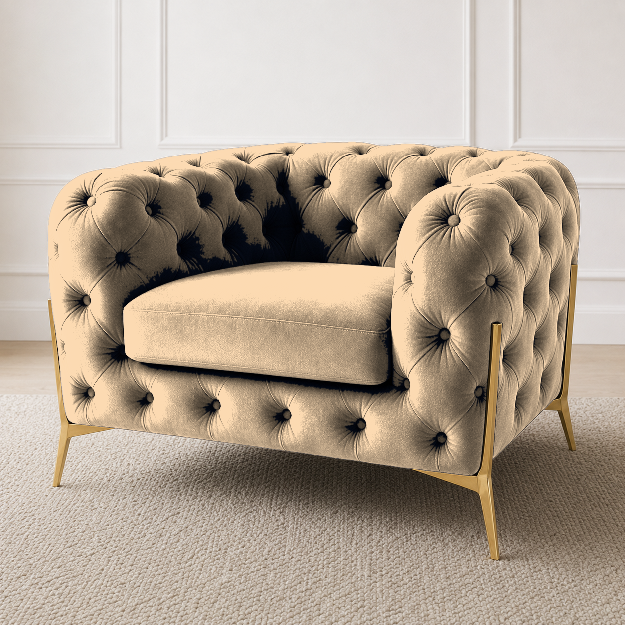 Thrive 3+2+1 Sofa Set, 1 seater, beige, detail view