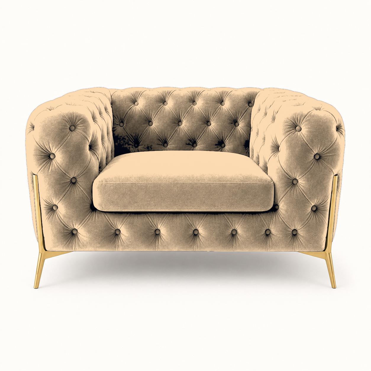 Thrive 3+2+1 Sofa Set, 1 seater, beige, studio view