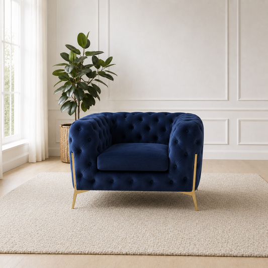 Thrive 3+2+1 Sofa Set, 1 seater, blue, room view