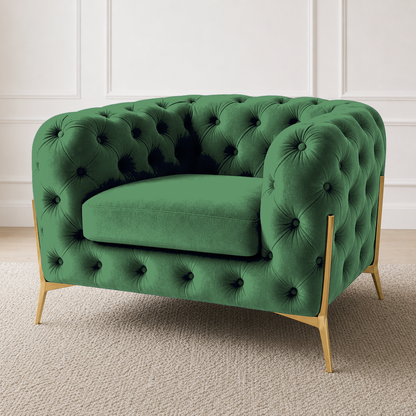 Thrive 3+2+1 Sofa Set, 1 seater, green, detail view