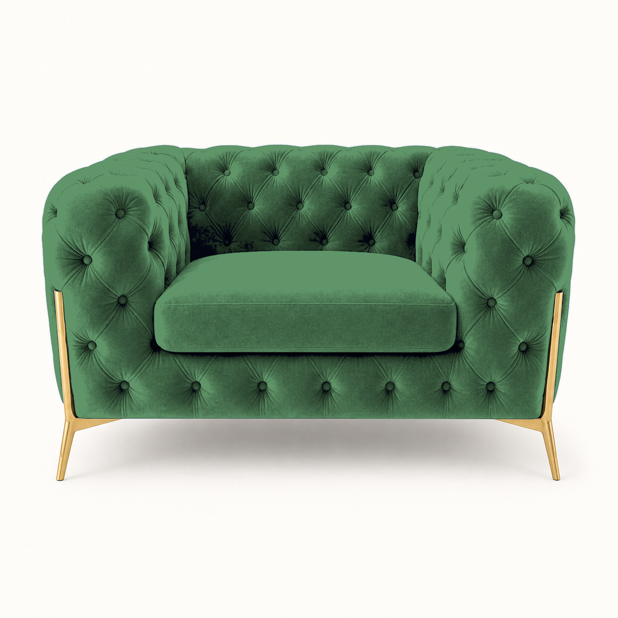 Thrive 3+2+1 Sofa Set, 1 seater, green, studio view
