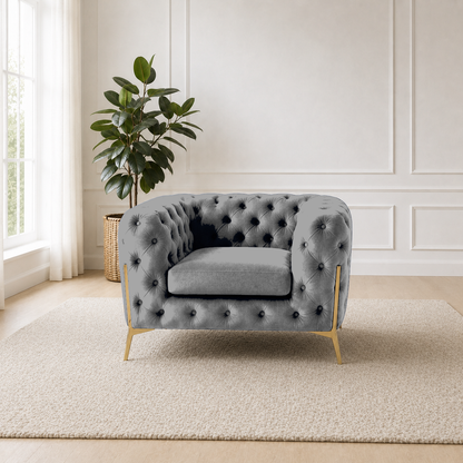 Thrive 3+2+1 Sofa Set, 1 seater, grey, room view