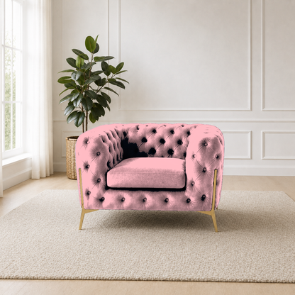 Thrive 3+2+1 Sofa Set, 1 seater, pink, room view