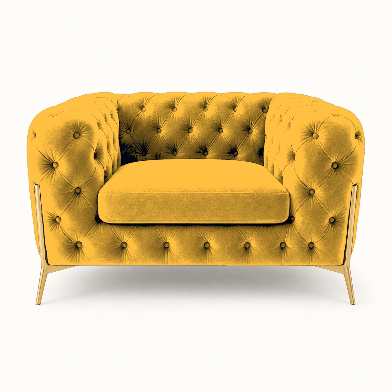 Thrive 3+2+1 Sofa Set, 1 seater, yellow, studio view