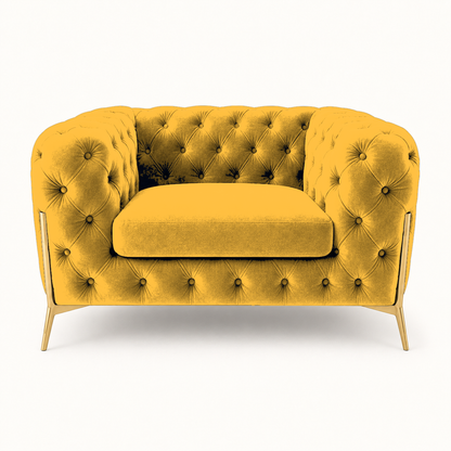 Thrive 3+2+1 Sofa Set, 1 seater, yellow, studio view
