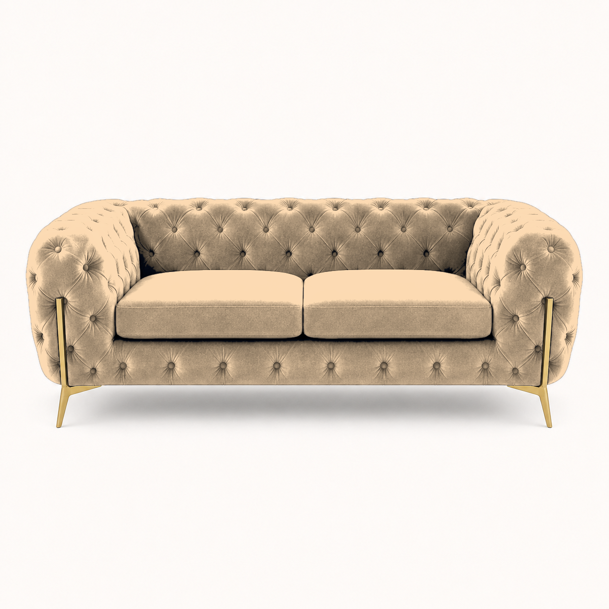 Thrive 3+2+1 Sofa Set, 2 seater, beige, studio view