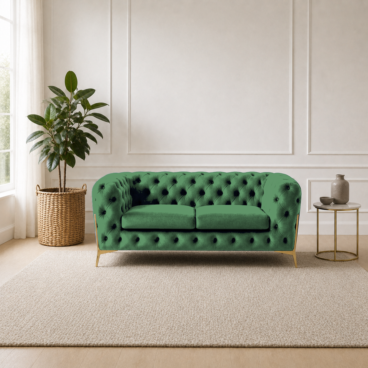 Thrive 3+2+1 Sofa Set, 2 seater, green, room view