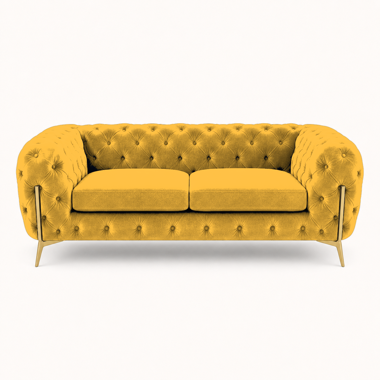 Thrive 3+2+1 Sofa Set, 2 seater, yellow, studio view