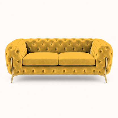 Thrive 3+2+1 Sofa Set, 2 seater, yellow, studio view