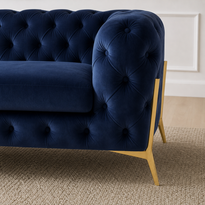 Thrive 3+2+1 Sofa Set, 3 seater, blue, detail view