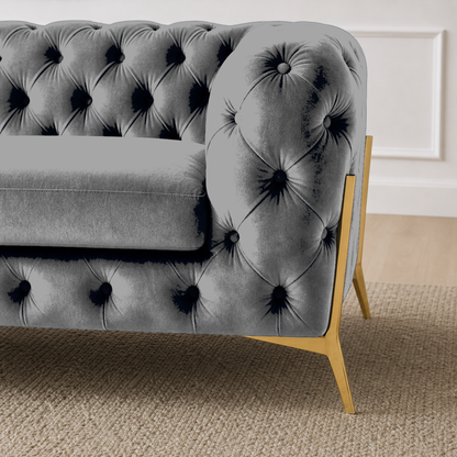 Thrive 3+2+1 Sofa Set, 3 seater, grey, detail view