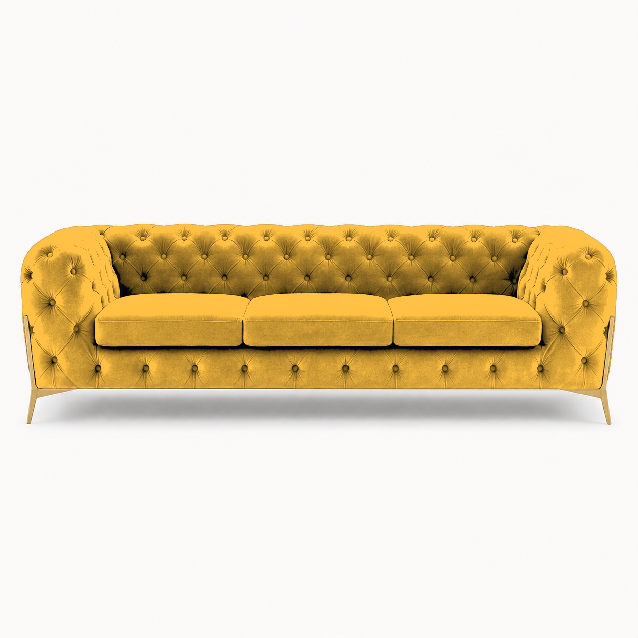 Thrive 3+2+1 Sofa Set, 3 seater, yellow, studio view