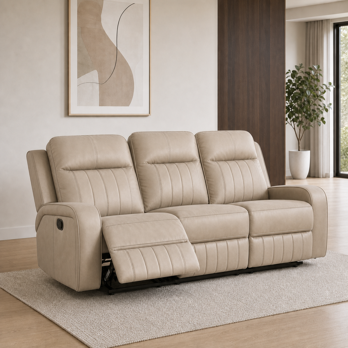 Tide Recliner 3 seater beige 01 main