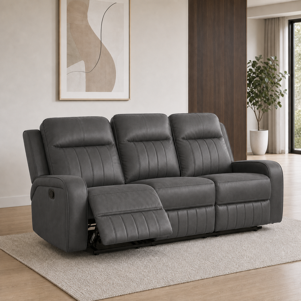 Tide Recliner 3 seater grey 01 main