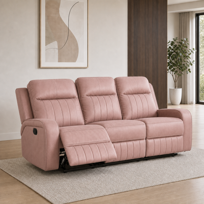 Tide Recliner 3 seater pink 01 main