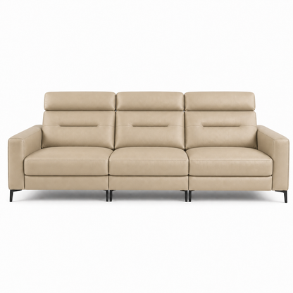 Timber Recliner 3 seater beige 02 white