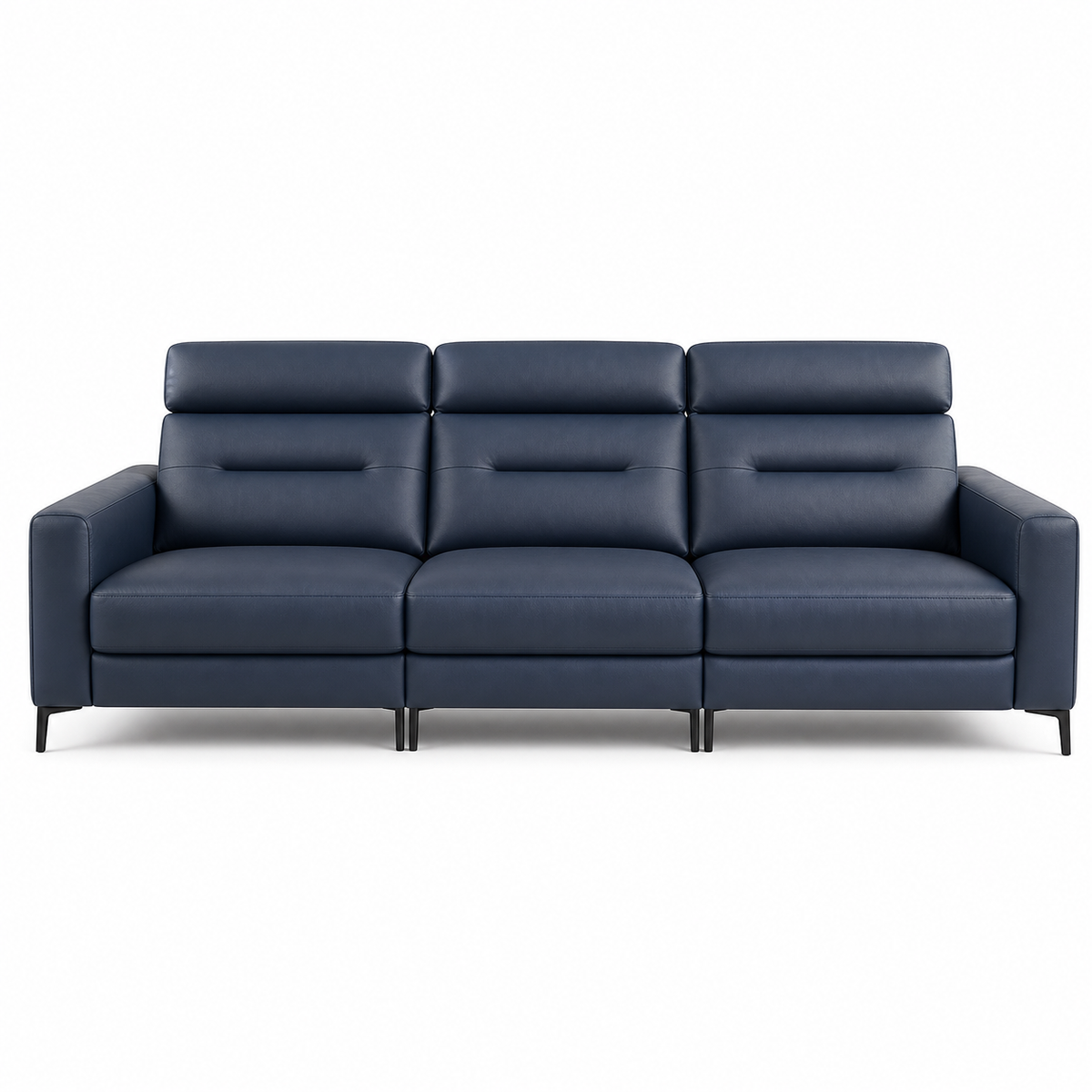 Timber Recliner 3 seater blue 02 white