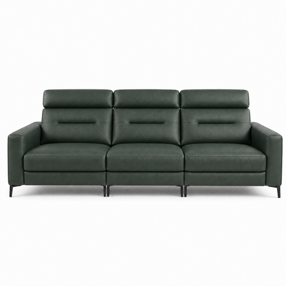 Timber Recliner 3 seater green 02 white