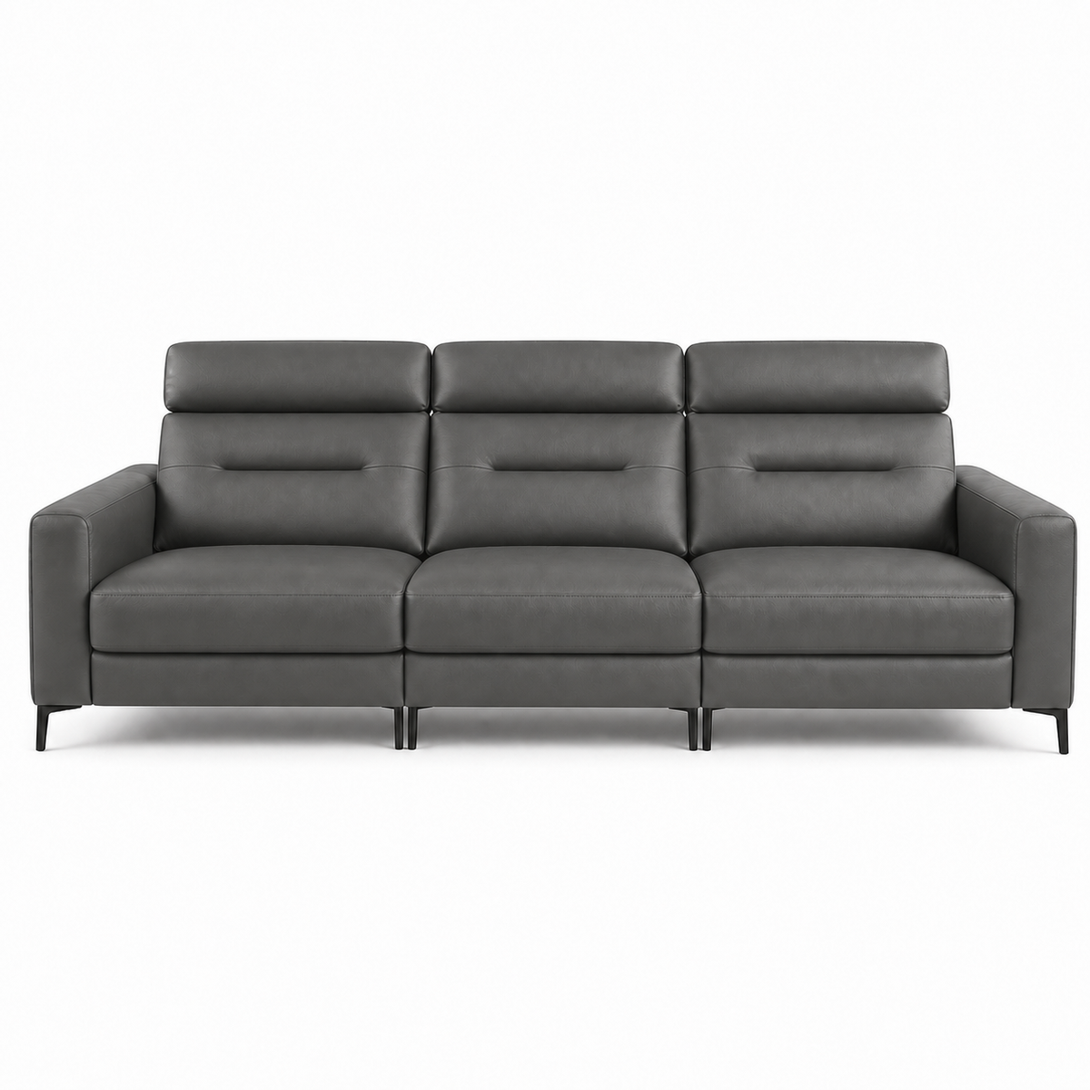 Timber Recliner 3 seater grey 02 white