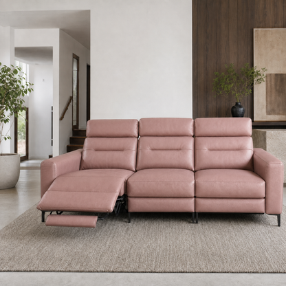 Timber Recliner 3 seater pink 01 main