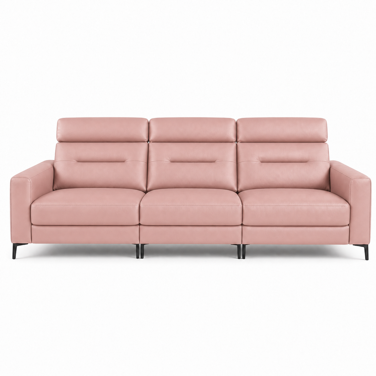 Timber Recliner 3 seater pink 02 white