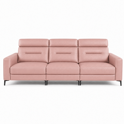 Timber Recliner 3 seater pink 02 white