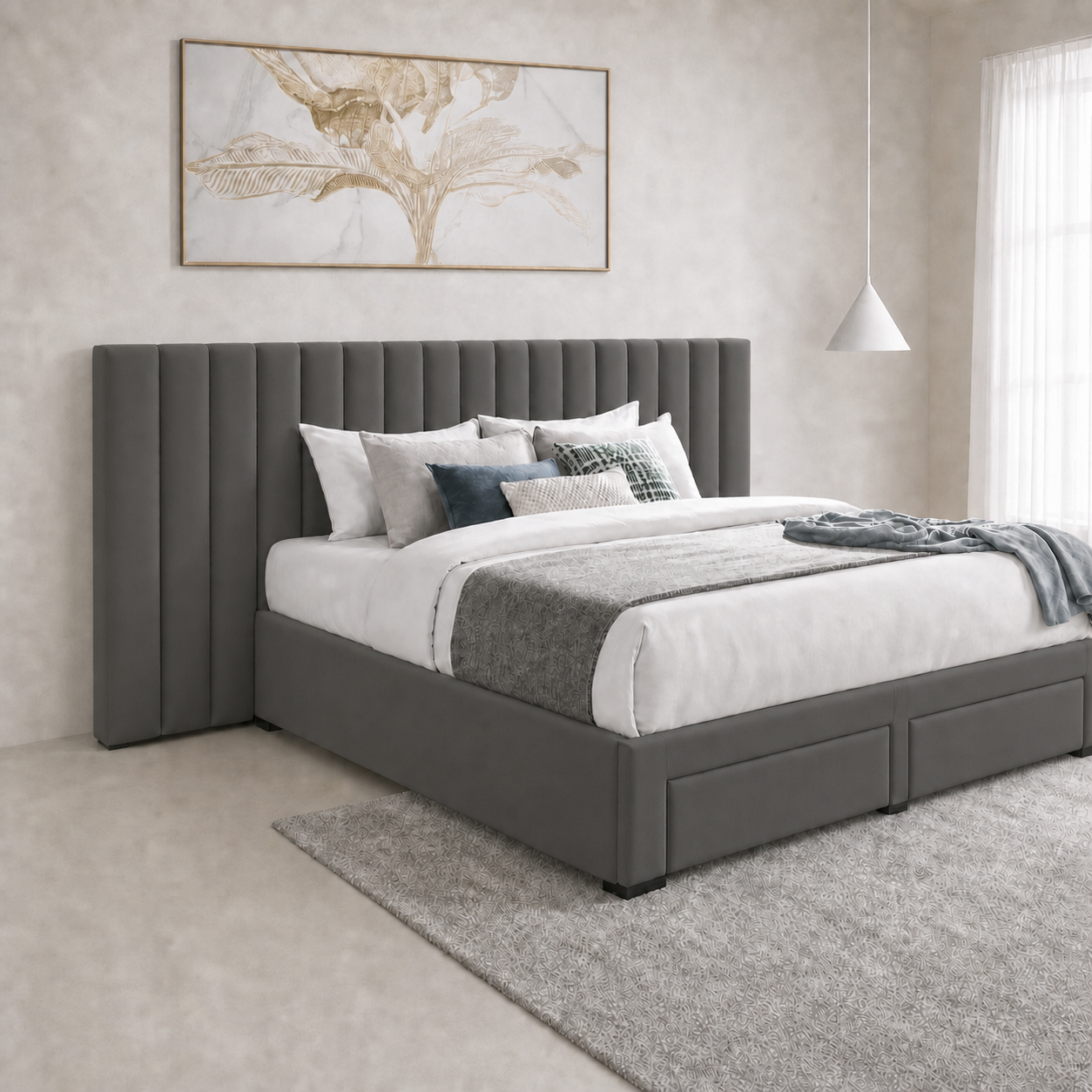 Timo - Bed Grey lifestyle view