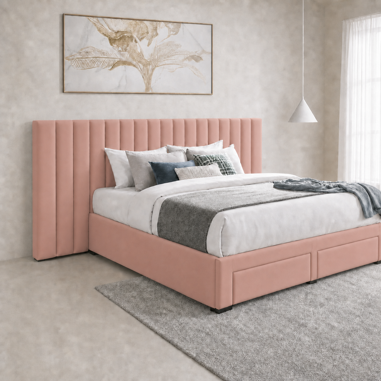 Timo - Bed Pink lifestyle view