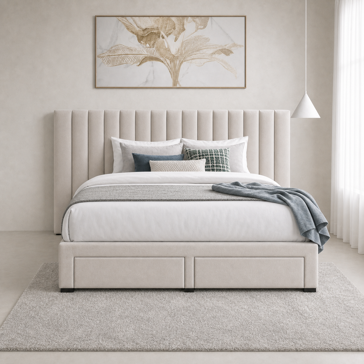 Timo - Bed, complete straight-on bed view