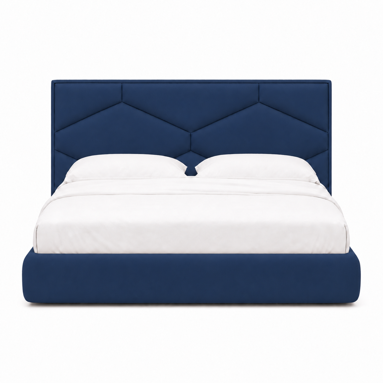 Tori - Bed Blue plain white background view