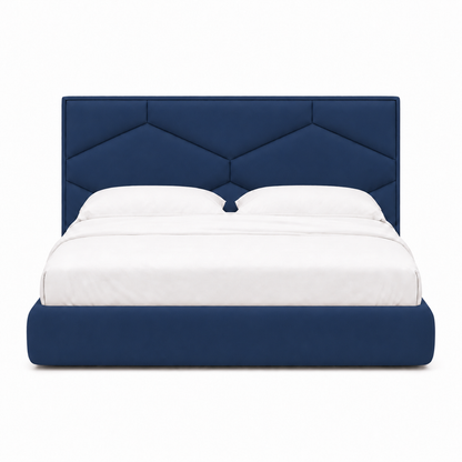 Tori - Bed Blue plain white background view