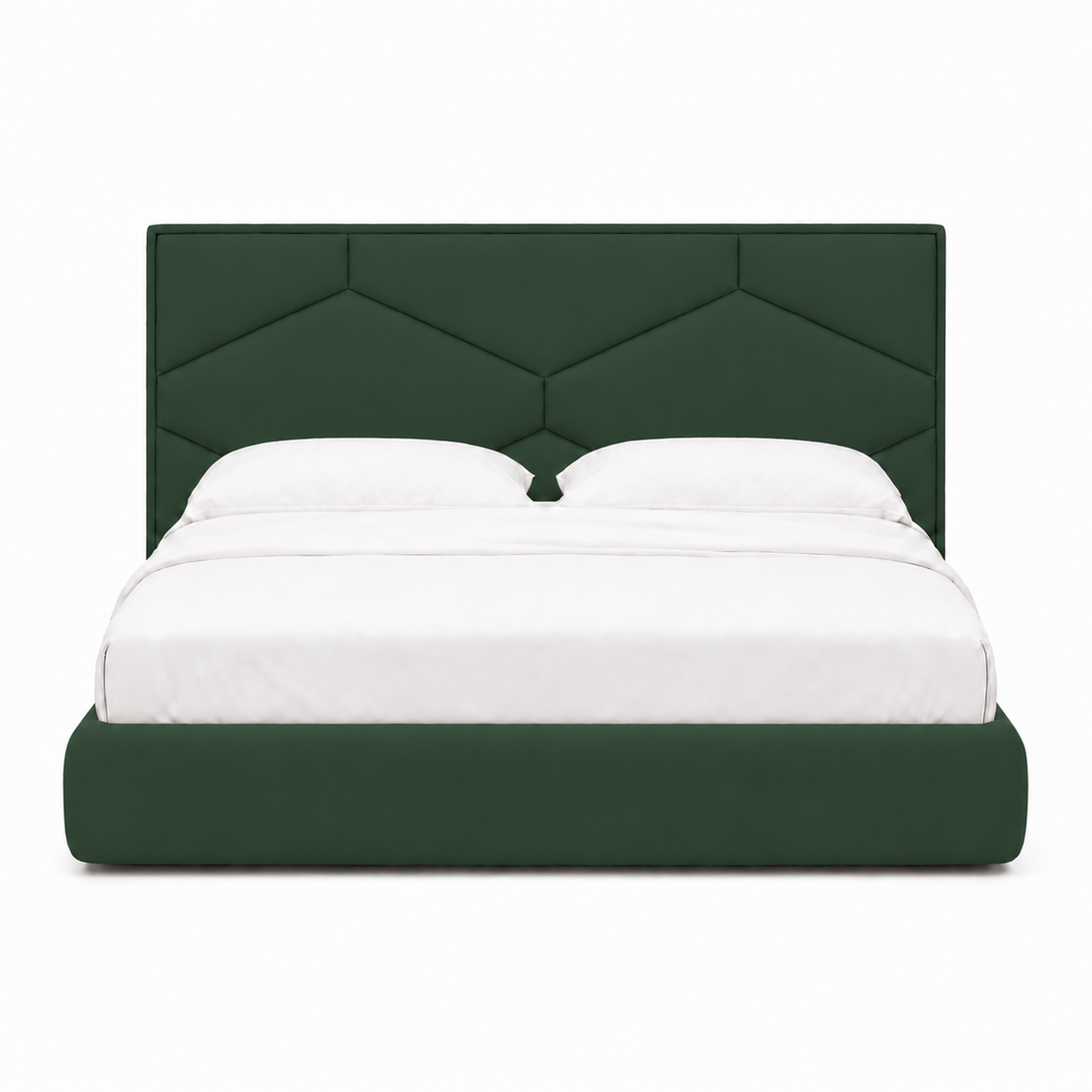 Tori - Bed Green plain white background view
