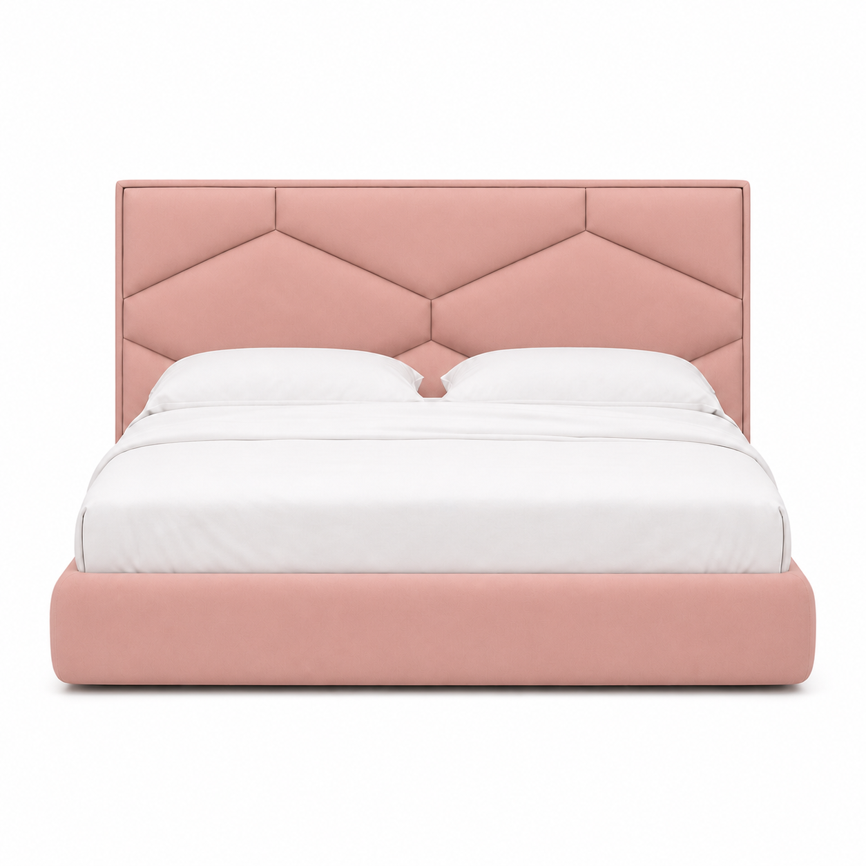 Tori - Bed Pink plain white background view