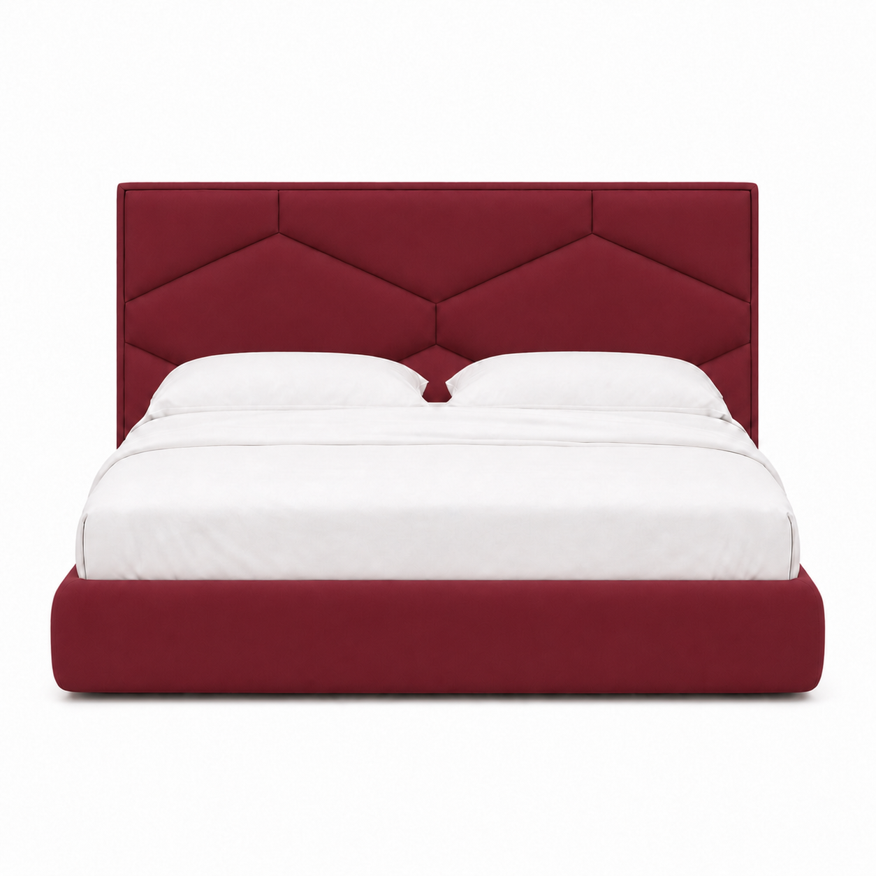 Tori - Bed Red plain white background view