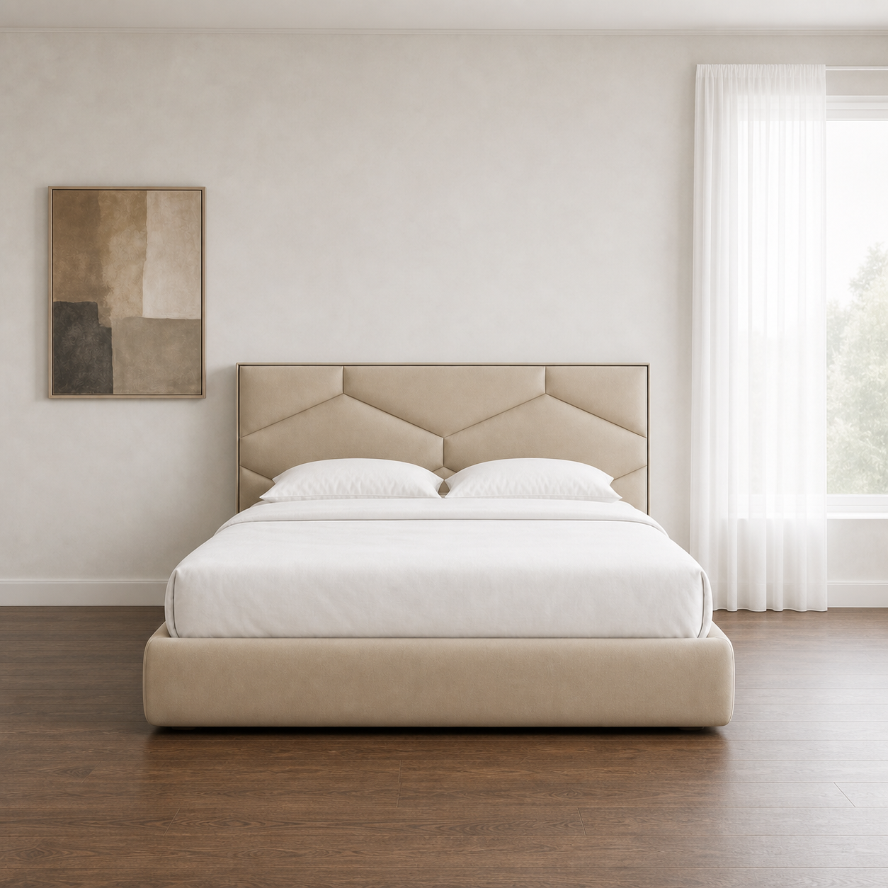 Tori - Bed, complete straight-on bed view