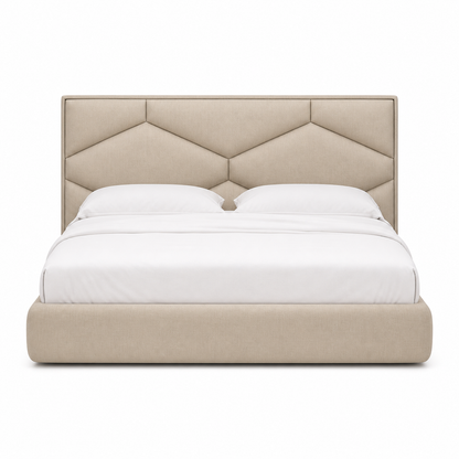 Tori - Bed, complete front three-quarter studio bed view