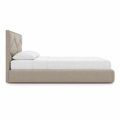 Tori - Bed, complete long-side studio bed view
