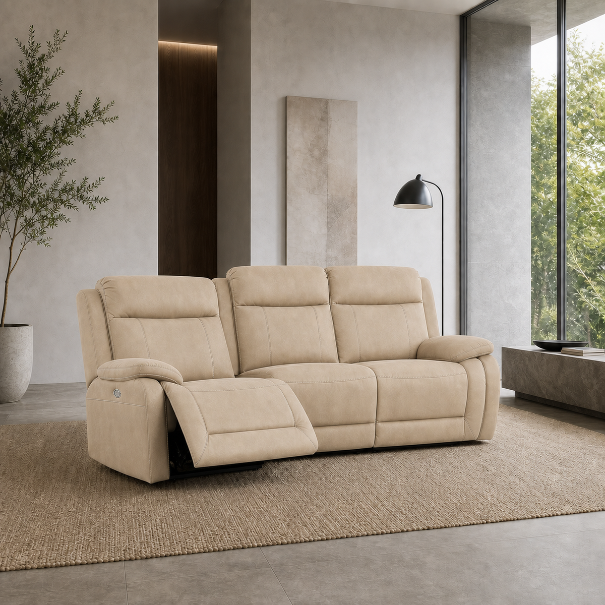 Torrent Recliner 3 seater beige 01 main