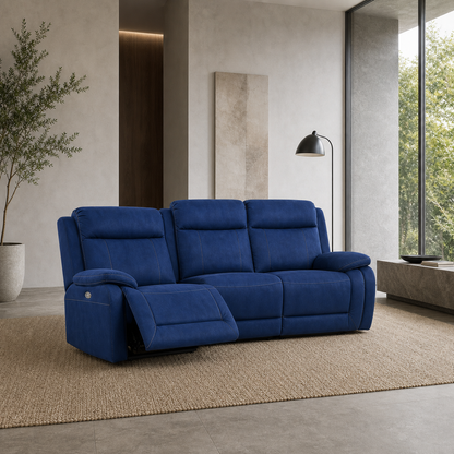 Torrent Recliner 3 seater blue 01 main